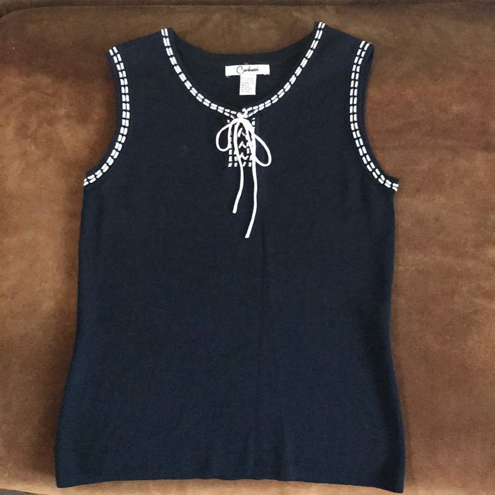 Carducci cami black and white, size M